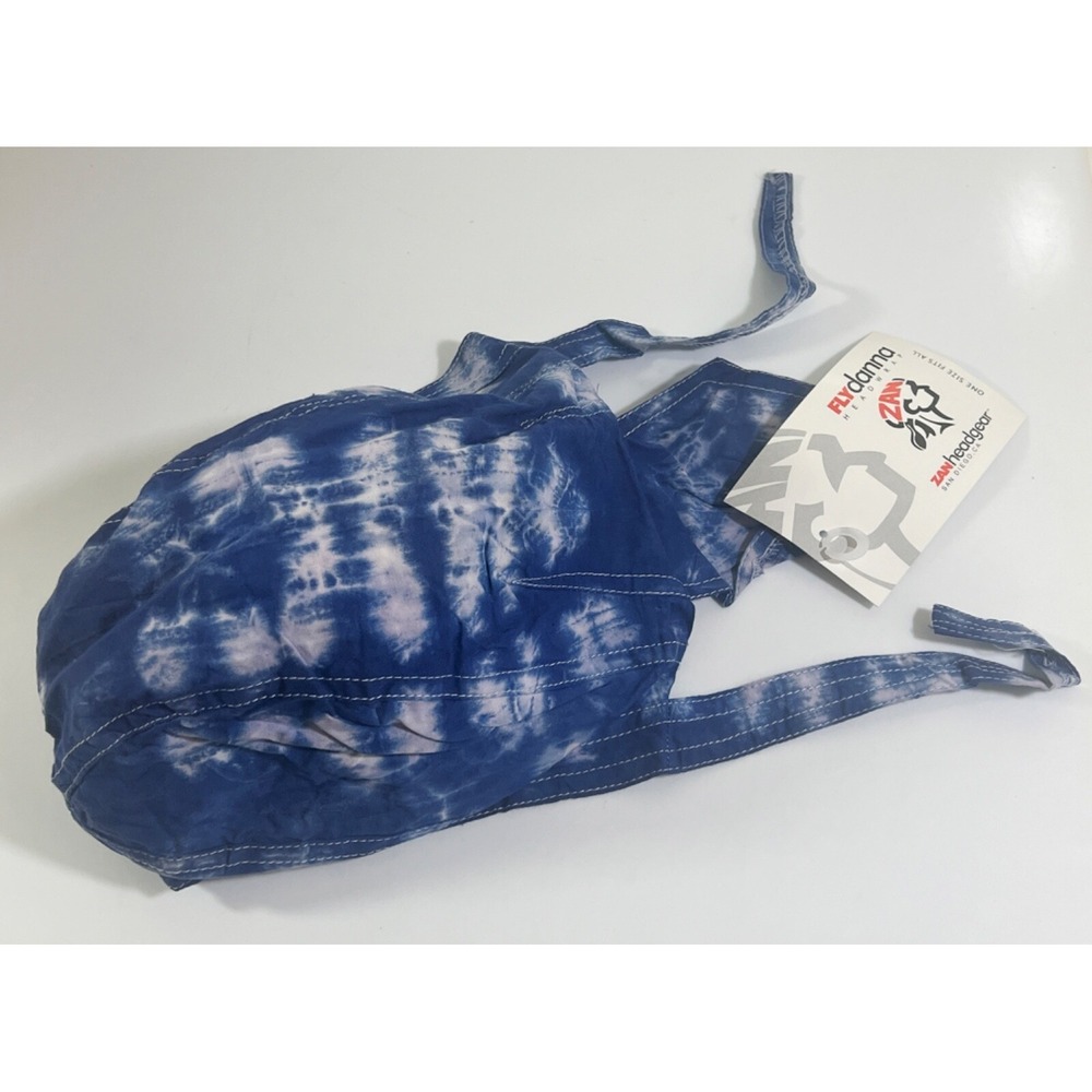 Zan Headgear Tank Tie Dye Flydanna Cruiser Motorcycle Headwear-Blue / One Sizeβ